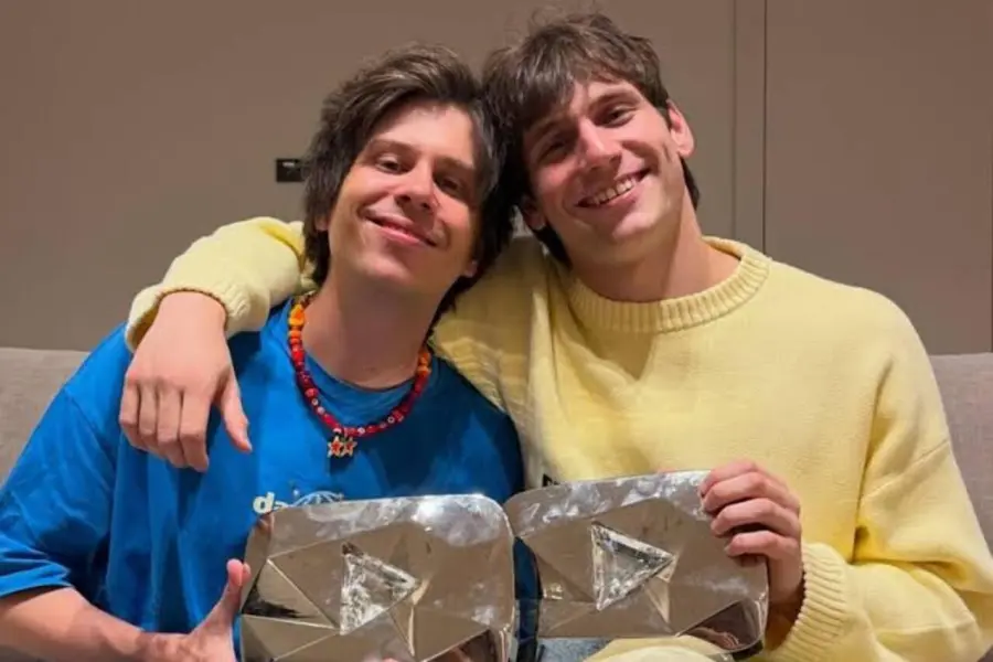 Gaspi junto al youtuber espa&ntilde;ol El Rubius