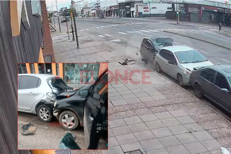 Video mostró el momento del choque múltiple sobre avenida Almafuerte de Paraná