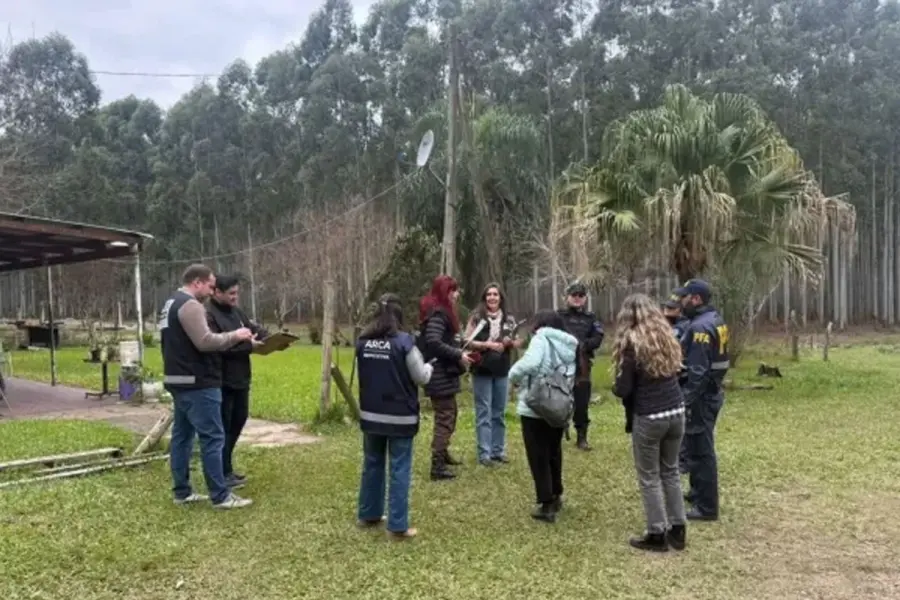 Allanamiento en un campo ubicado en la localidad de La Criolla.