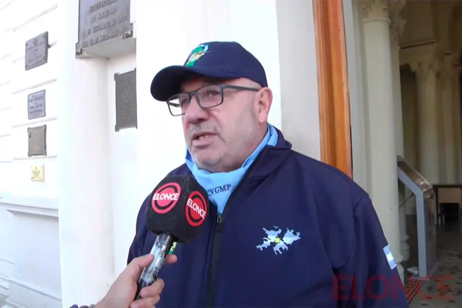 Oscar Egu&iacute;as, veterano de Malvinas (foto Elonce)
