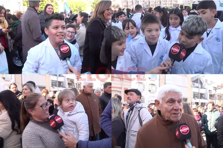 Emoción, orgullo y recuerdos durante la promesa a la Bandera en Plaza Mansilla
