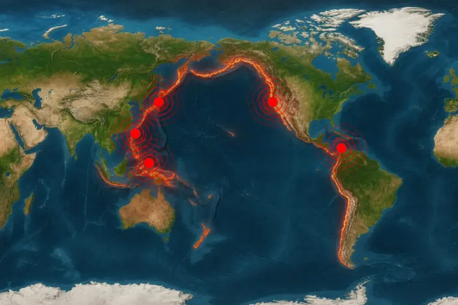 El Cintur&oacute;n de Fuego del Pacifico.