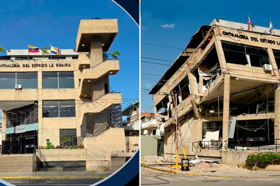 As&iacute; qued&oacute; uno de los edificios en Venezuela.