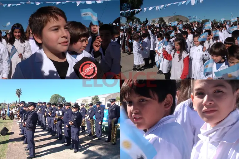 Más de 230 alumnos prometieron lealtad a la Bandera en un emotivo acto en San Benito