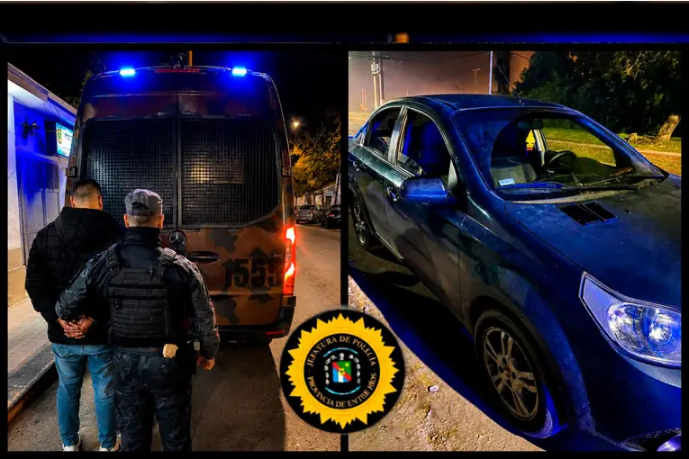 Persecución policial en Paraná terminó con un detenido y secuestro de cocaína y marihuana