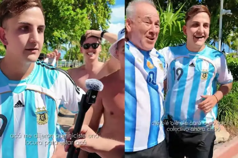 Vendió su auto para viajar al Mundial y alentar a Messi: la historia del hincha argentino que se volvió viral