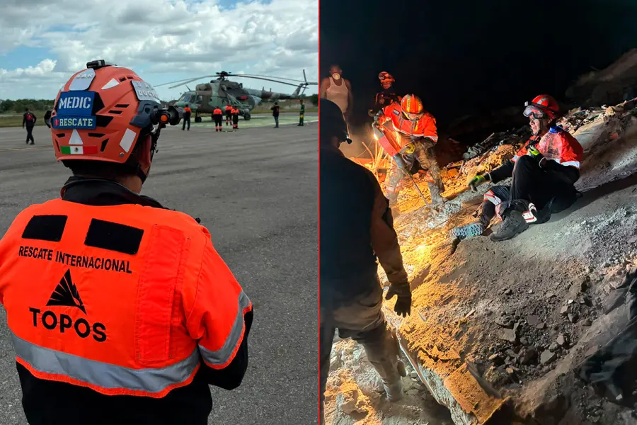 Tareas de rescate tras terremotos en Venezuela (foto Mariano Gastiazoro)