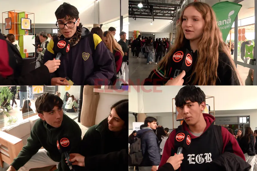Testimonios de alumnos en feria de carreras (foto Elonce)