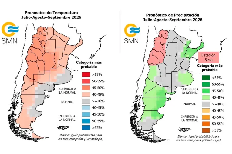 Tras la ola polar, el SMN pronostica un trimestre con temperaturas superiores a lo normal