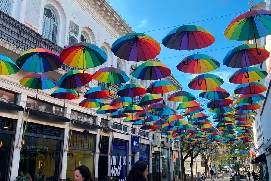 Intervenci&oacute;n art&iacute;stica en peatonal de Santa Fe (Aire de Santa Fe)