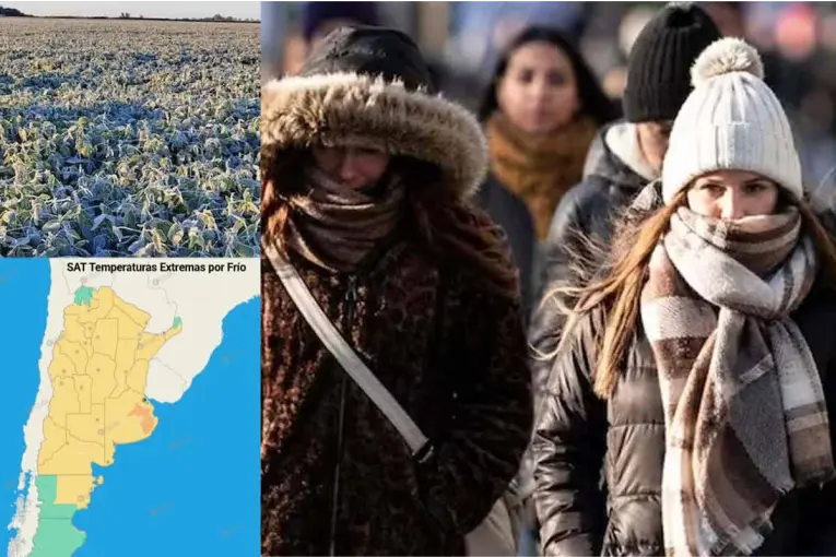 El frío antártico se expande por el país y se esperan temperaturas bajo cero