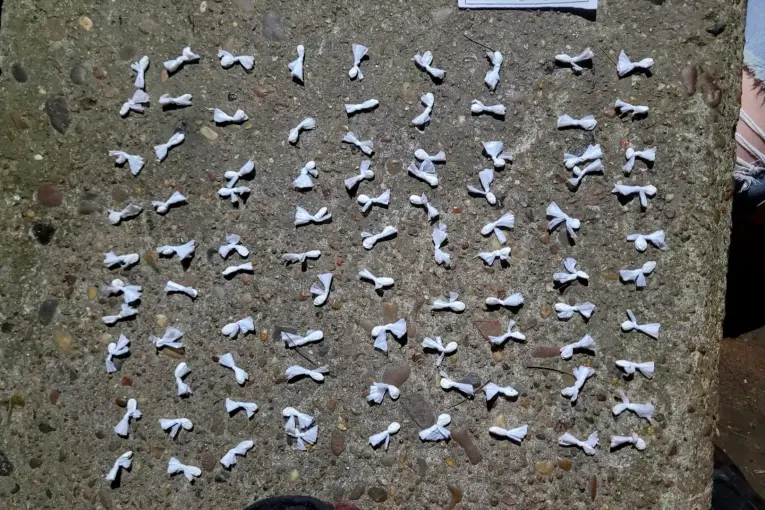 Intentaron ocultar 91 dosis de cocaína entregándole a una menor una media con la droga