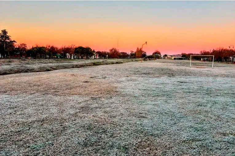 El día más frío en lo que va del año en Larroque: amaneció con -4,3°C y cubierta de escarcha