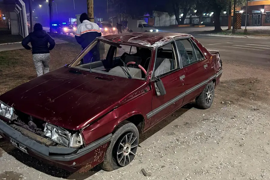 Vuelco en Paraná (foto Policía de Entre Ríos)