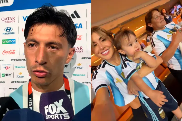La emoción del reencuentro de Lisandro Martínez con su madre tras el triunfo argentino