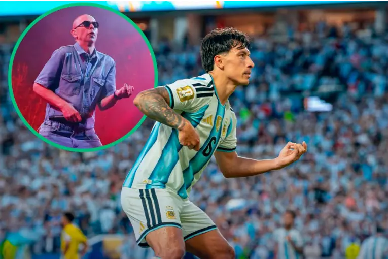 El emotivo homenaje de Lisandro Martínez al Indio Solari tras su gol con Argentina