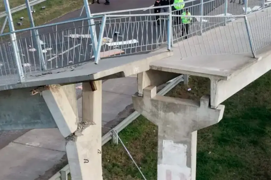 Camionero murió tras chocar contra un puente peatonal (fuente Diario Chaco)
