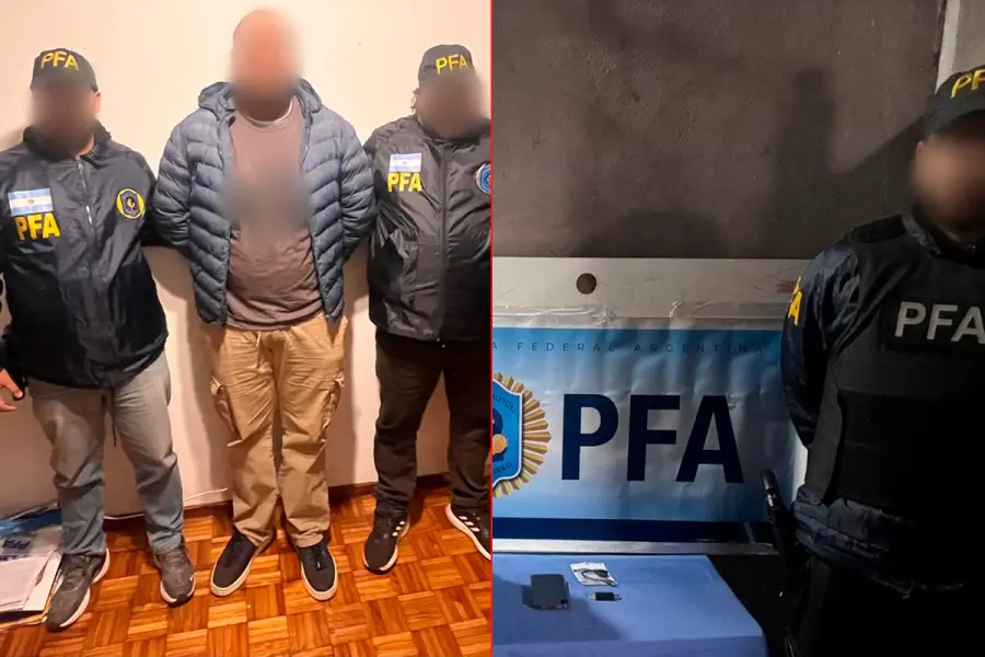 Detenidos por trata de personas con fines de explotación sexual (foto PFA)