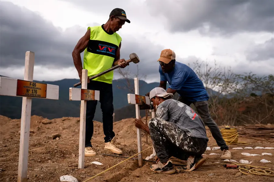 Cementerio de emergencia en Venezuela (fuente Chelo Chamaco - El Pa&iacute;s)