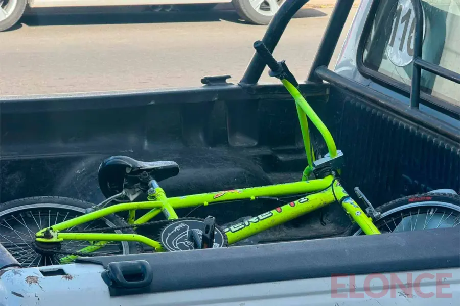 La bicicleta robada en Hasenkamp (foto Elonce)