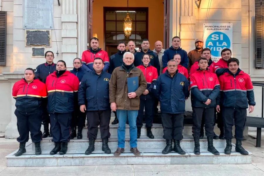 Bomberos Voluntarios de Gualeguaych&uacute; (foto El Argentino)