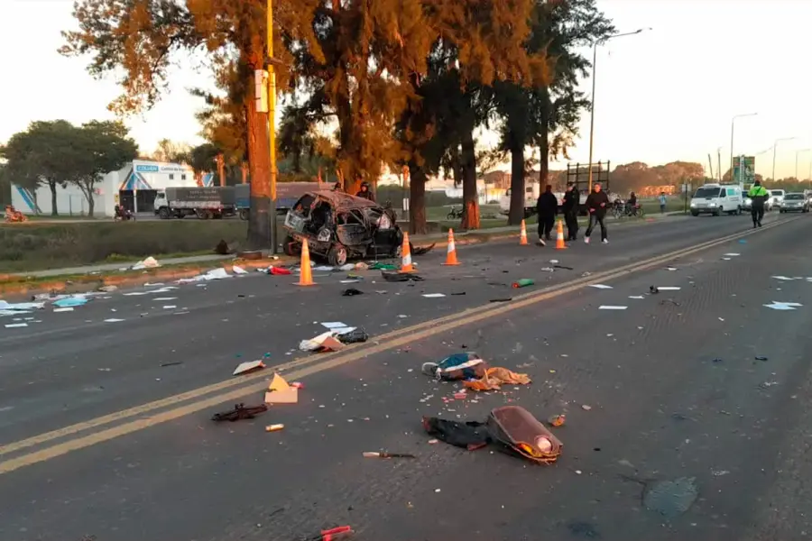Accidente fatal en Ruta Nacional 11 en Santa Fe (foto Reconquista Hoy)