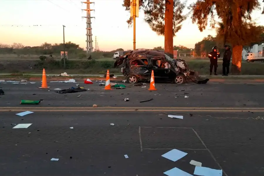 Accidente fatal en Ruta Nacional 11 en Santa Fe (foto Reconquista Hoy)