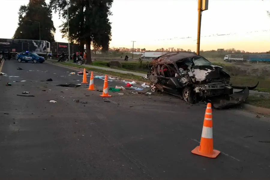 Accidente fatal en Ruta Nacional 11 en Santa Fe (foto Reconquista Hoy)