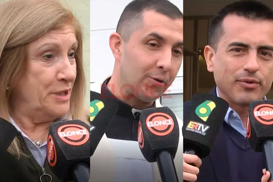 Autoridades en la previa al tedeum en Paran&aacute;.