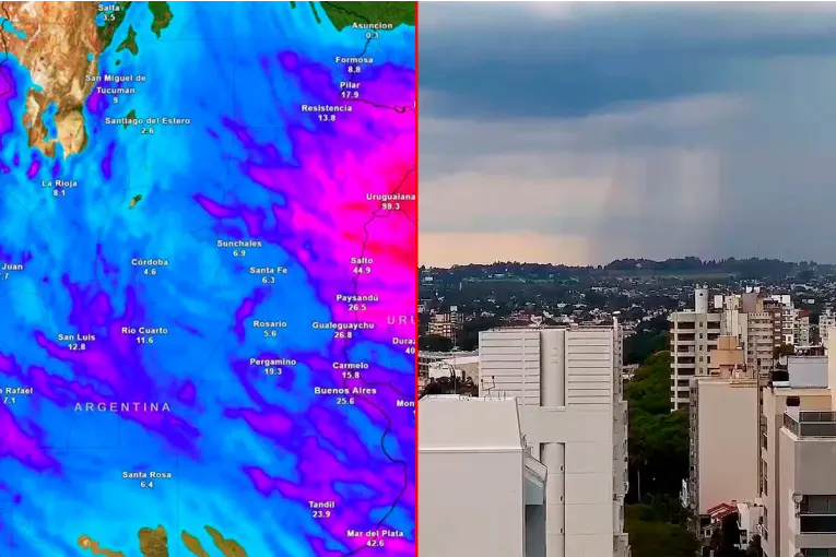 Tormentas en Entre Ríos: prevén lluvias, ráfagas de viento y un cambio de tiempo