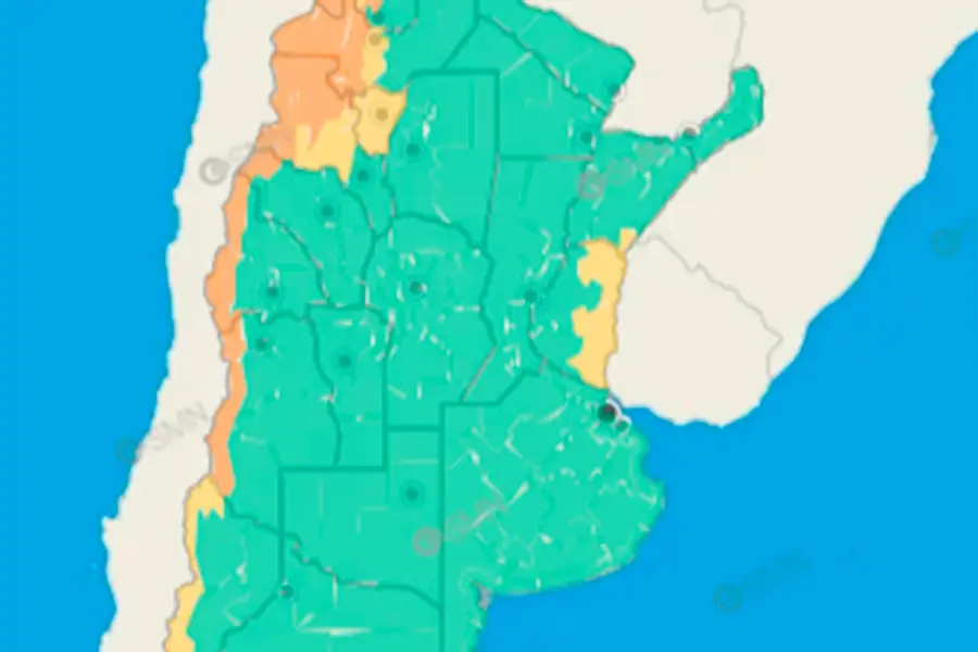La zona afectada en Entre R&iacute;os. Foto: SMN.