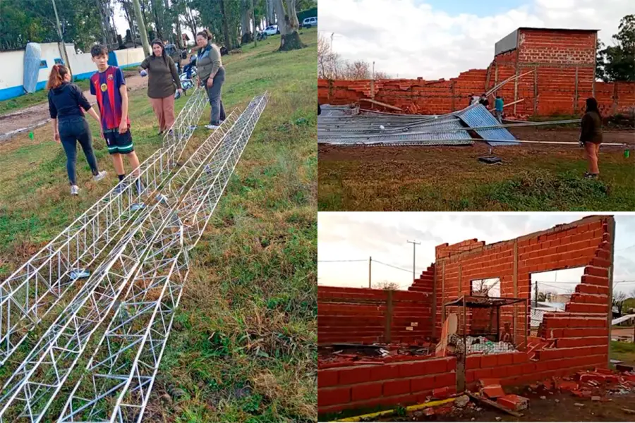 Destrozos por el temporal en Federal (fuente Federal al d&iacute;a)