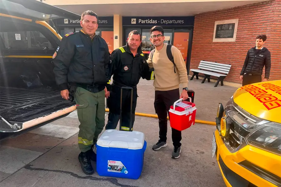 Destacado operativo sanitario en Paraná (foto Bomberos Voluntarios de Paraná)