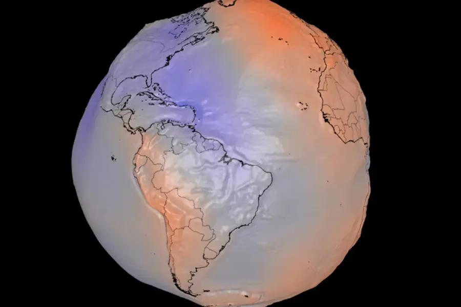 Un modelo de la Tierra basado en m&aacute;s de mil millones de observaciones realizadas con 19 sat&eacute;lites. Foto: Agencia NA.