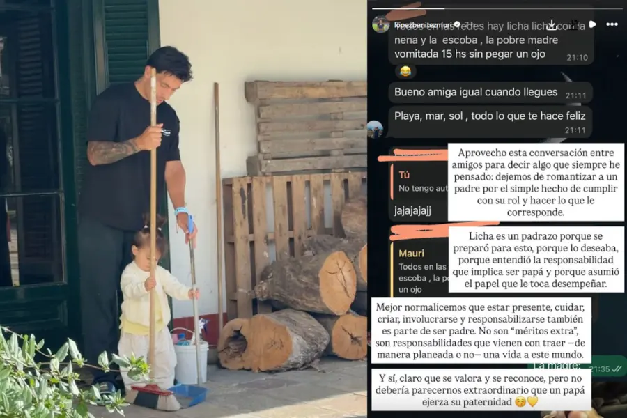 La imagen de Lisandro Mart&iacute;nez y la respuesta de Muriel L&oacute;pez Ben&iacute;tez.
