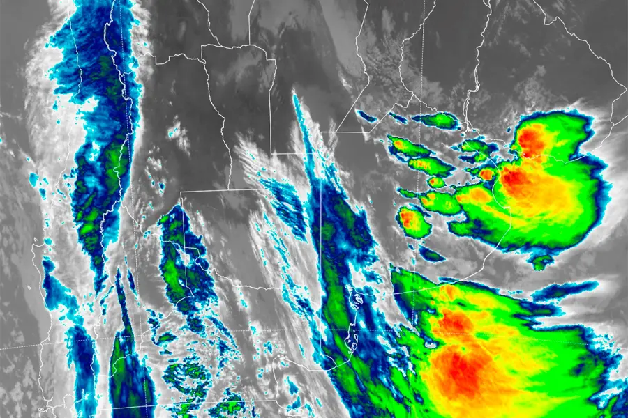 Alertas naranja y amarilla para Entre R&iacute;os (fuente SMN)