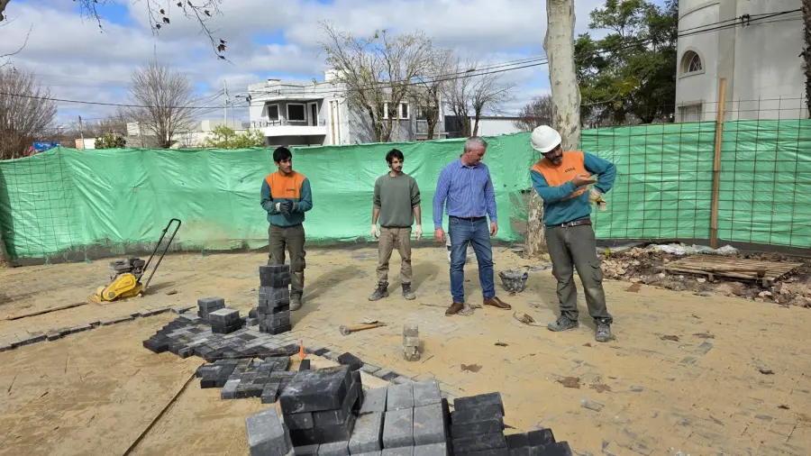 Obras en Plaza Washington (municipalidad de Col&oacute;n)