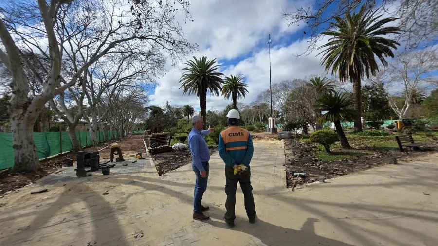 Obras en Plaza Washington (municipalidad de Col&oacute;n)