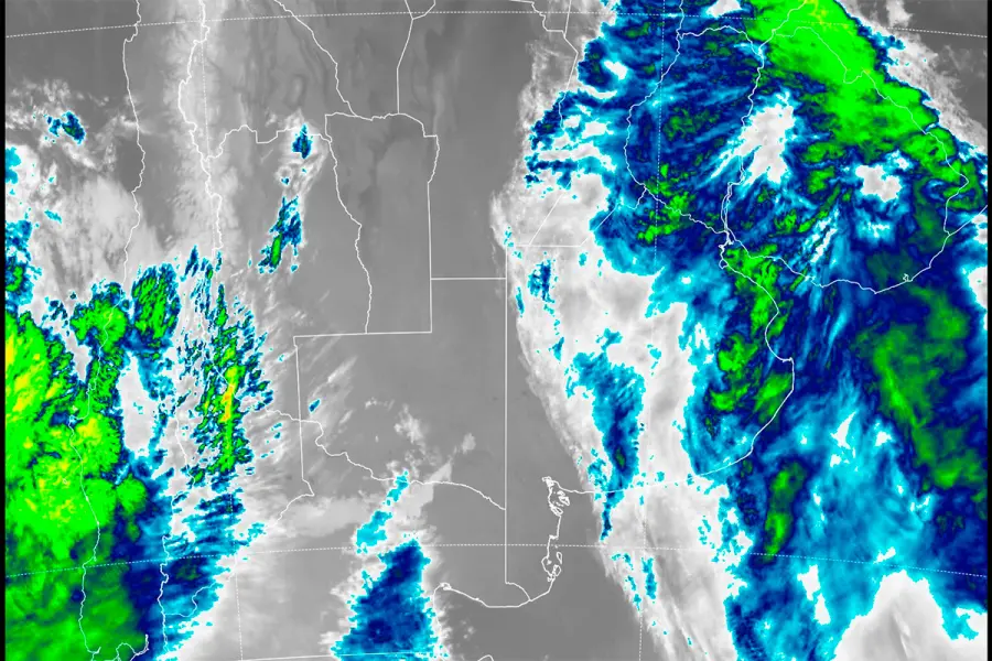 Alerta por tormentas en Entre R&iacute;os (fuente SMN)