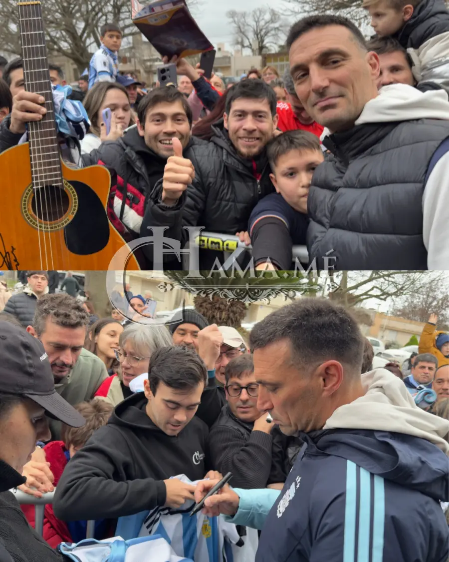 El conjunto santafesino "Chama.me" junto a Lionel Scaloni