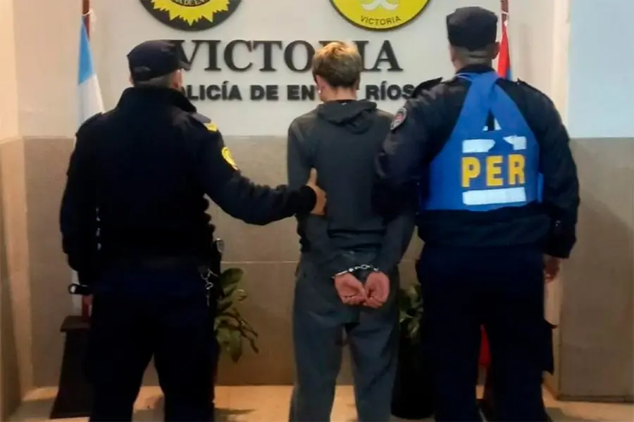 Detenido en Victoria (foto Polic&iacute;a de Entre R&iacute;os)