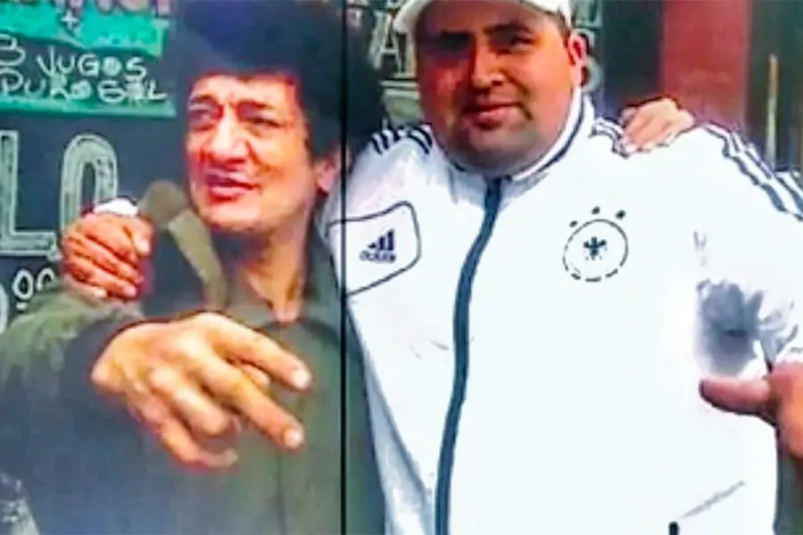 La foto de "Pity" &Aacute;lvarez con su v&iacute;ctima, Cristian Maximiliano "Gringo" D&iacute;az.-