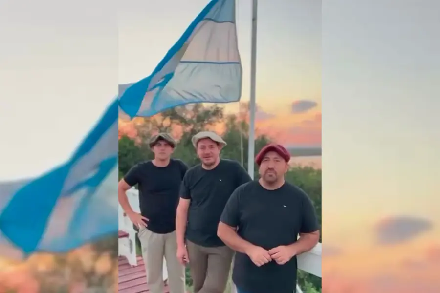 David Stang, Luciano Jaime y Elvio Trossero (captura de video)