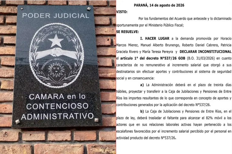 La Justicia declaró inconstitucionales sumas no remunerativas y ordenó aportes a la Caja de Jubilaciones