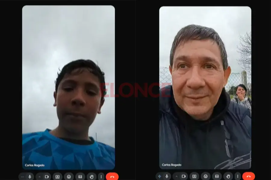 Esteban y su pap&aacute;.
