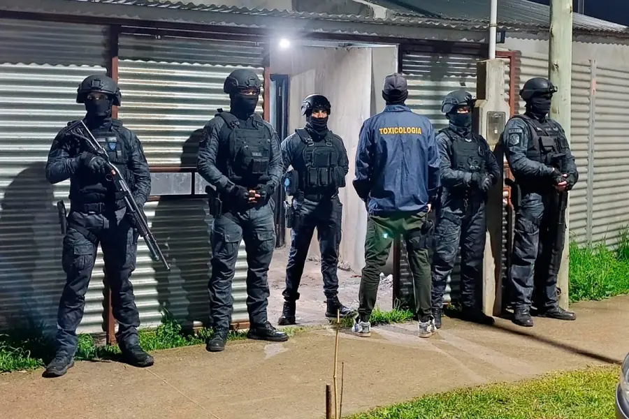 Operativo contra el narcomenudeo en Colón (foto Policía de Entre Ríos)