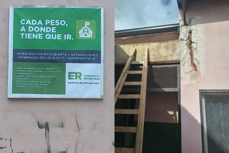 Realizan mejoras edilicias en una escuela de Concordia: inversión de $45 millones