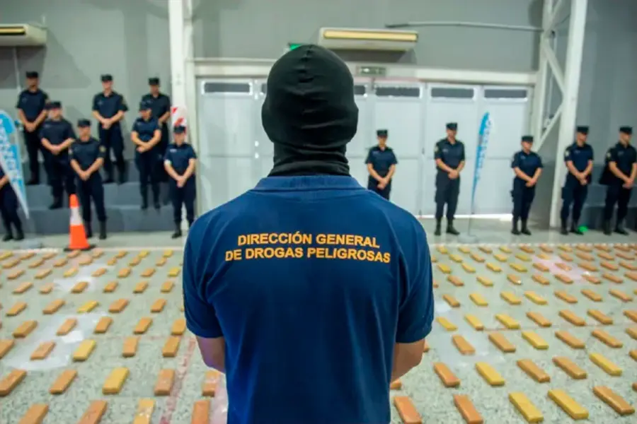 La droga incautada en La Paz.