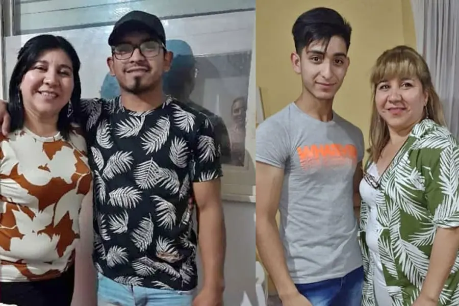 La mujer y sus dos hijos que perdieron la vida.