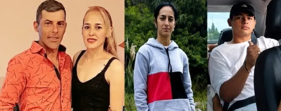 Pablo C&eacute;sar, de 42 a&ntilde;os; J&eacute;sica Garrido, de 34; Yanina Garrido, de 39; y Danilo D&iacute;az, de 23; v&iacute;ctimas de la tragedia vial en Alta Gracia.-